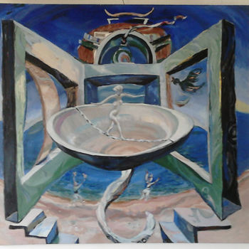 Картина под названием "Acrobat" - Slikar Dusan D. Petrovic, Подлинное произведение искусства, Акрил