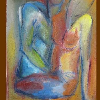Painting titled "lovers" by Dragica Micki Fortuna, Original Artwork