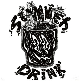Zeichnungen mit dem Titel "Drink" von Slin, Original-Kunstwerk, Marker