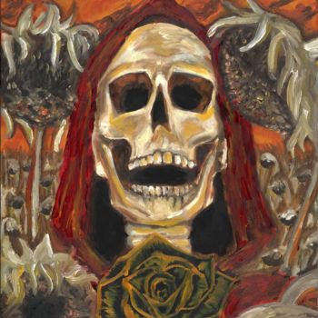Painting titled "Autumn Death" by Sliver Moon Designs, Original Artwork, Oil