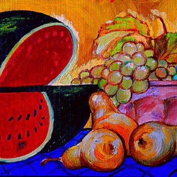 Painting titled "Fruut d'ete" by Slobodan Spasojevic (Spaki), Original Artwork, Oil