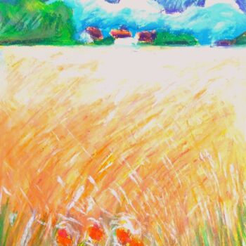 Painting titled "Un simple paysage r…" by Slobodan Spasojevic (Spaki), Original Artwork, Oil