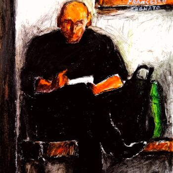 Painting titled "Au travail, mon  am…" by Slobodan Spasojevic (Spaki), Original Artwork, Pastel