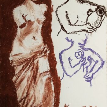 Pintura intitulada "Venus de Mylos "les…" por Slobodan Spasojevic (Spaki), Obras de arte originais, Pastel
