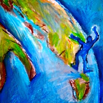 Painting titled "Arreter la terre: j…" by Slobodan Spasojevic (Spaki), Original Artwork, Pastel