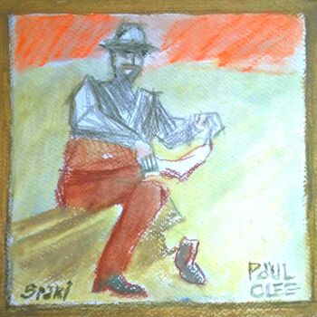 Painting titled "Paul Clee avec ie s…" by Slobodan Spasojevic (Spaki), Original Artwork, Pastel