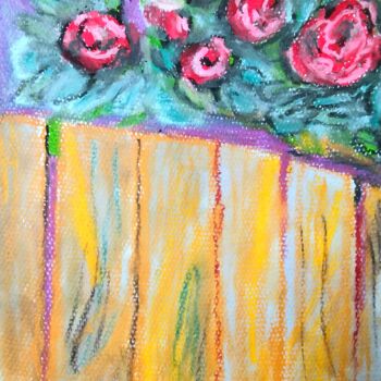 Peinture intitulée "Les roses chez vois…" par Slobodan Spasojevic (Spaki), Œuvre d'art originale, Pastel