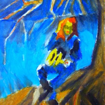 Malarstwo zatytułowany „Ca sonne, riviere” autorstwa Slobodan Spasojevic (Spaki), Oryginalna praca, Pastel