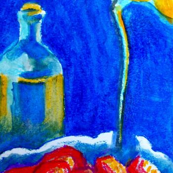 Peinture intitulée "Avec l'huile d'olive" par Slobodan Spasojevic (Spaki), Œuvre d'art originale, Pastel