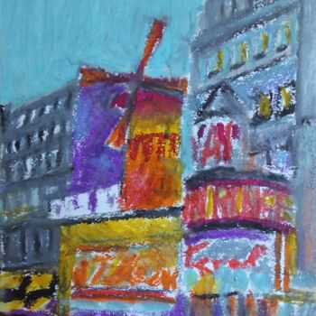 "Moulin rouge" başlıklı Tablo Slobodan Spasojevic (Spaki) tarafından, Orijinal sanat, Pastel
