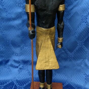 Sculpture titled "Imhotep" by Slobodan Spasojevic (Spaki), Original Artwork, Mixed Media