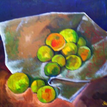 Painting titled "Les oranges" by Slobodan Spasojevic (Spaki), Original Artwork, Oil