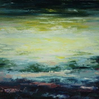 Peinture intitulée ""Закат на море" Хол…" par Lodis, Œuvre d'art originale, Huile