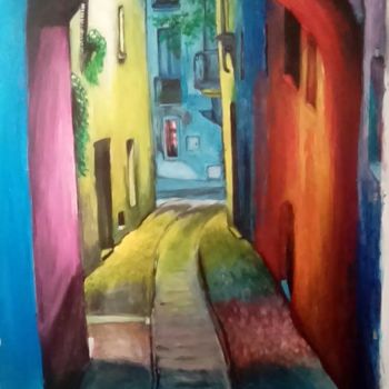 Painting titled ""Ruelle"" by Aleksandra Mizula, Original Artwork, Acrylic