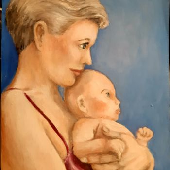 Malerei mit dem Titel "« Maternité »" von Aleksandra Mizula, Original-Kunstwerk, Acryl