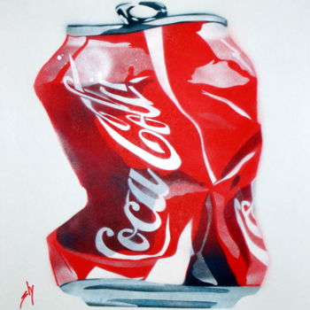 Schilderij getiteld "crushed coke" door Sly Art, Origineel Kunstwerk, Acryl