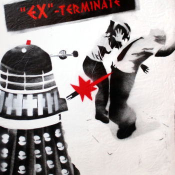Pintura intitulada "Ex-Terminate (on th…" por Sly Art, Obras de arte originais, Acrílico