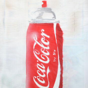 Painting titled "Cocacolor (on The D…" by Sly Art, Original Artwork, Oil
