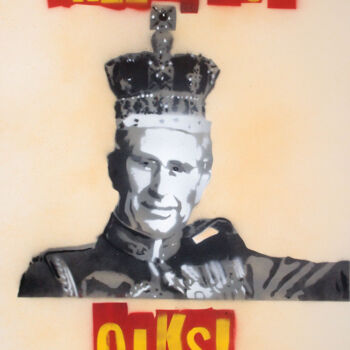 Schilderij getiteld "Coronation 2023 (On…" door Sly Art, Origineel Kunstwerk, Graffiti