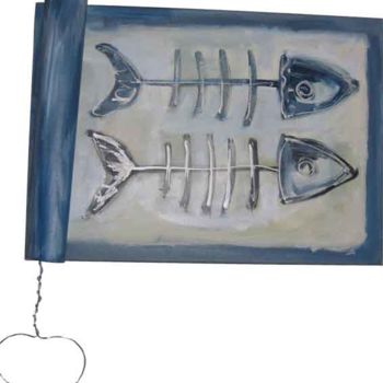 Картина под названием "fish in a can" - Smack, Подлинное произведение искусства, Масло