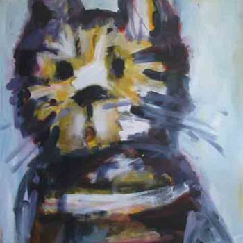 Картина под названием "cat" - Smack, Подлинное произведение искусства