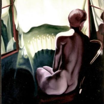 Pittura intitolato "Femme à la Fenêtre" da Isabelle Smadja, Opera d'arte originale, Altro