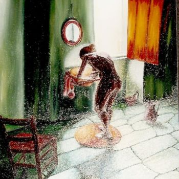 Painting titled "La toilette" by Isabelle Smadja, Original Artwork