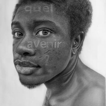 Рисунок под названием "SPEECHLESS" - Smart Bantu Elie, Подлинное произведение искусства, Древесный уголь