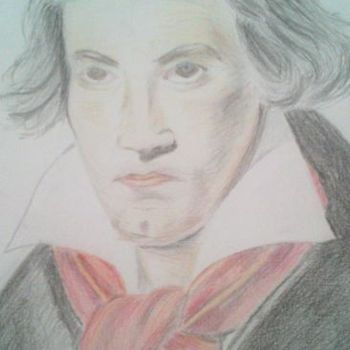 Malerei mit dem Titel "Beethoven" von Salzitsa Milanova, Original-Kunstwerk, Öl