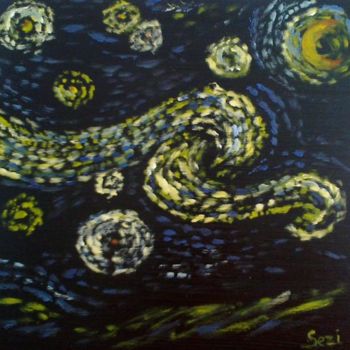 Painting titled ""Star Night"" by Salzitsa Milanova, Original Artwork