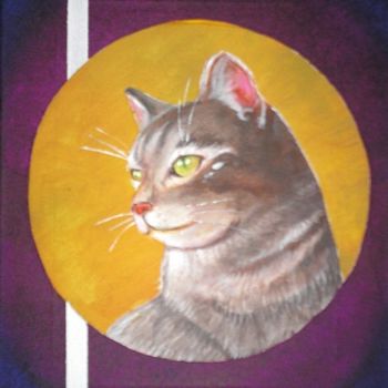 Peinture intitulée "le chat 1" par Smconcept, Œuvre d'art originale, Huile