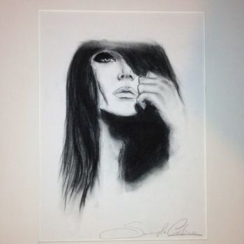 Drawing titled "Lady" by Cristina Smeraglia (Khristyn), Original Artwork, Charcoal