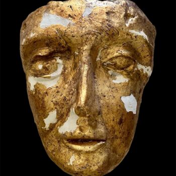 「Ancient Mask」というタイトルの彫刻 Cristina Smeraglia (Khristyn)によって, オリジナルのアートワーク, 粘土