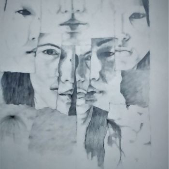 Drawing titled "Confusion" by Benny Smet, Original Artwork, Pencil