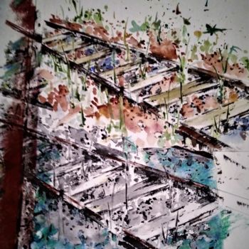 Malerei mit dem Titel "Lost railways" von Benny Smet, Original-Kunstwerk