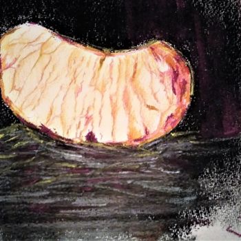 Pittura intitolato "Orange veins." da Benny Smet, Opera d'arte originale, Pastello
