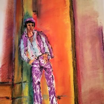 Painting titled "I'm not waiting for…" by Benny Smet, Original Artwork, Pastel