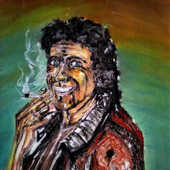 Painting titled "Feeling like a rock…" by Benny Smet, Original Artwork, Pastel