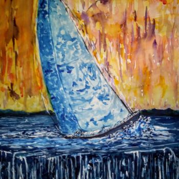 Painting titled "I want to sail your…" by Benny Smet, Original Artwork, Ink