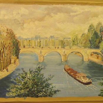 Drawing titled "Retour de Seine" by Smaïl Oulebsir, Original Artwork