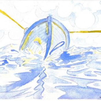 Σχέδιο με τίτλο "Aqua-n lmut" από Smaïl Oulebsir, Αυθεντικά έργα τέχνης