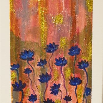 Pintura intitulada "Abstract bloom" por Smitazart, Obras de arte originais, Acrílico
