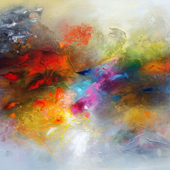 Peinture intitulée "First blossom. 120x…" par Koos Smit, Œuvre d'art originale, Acrylique