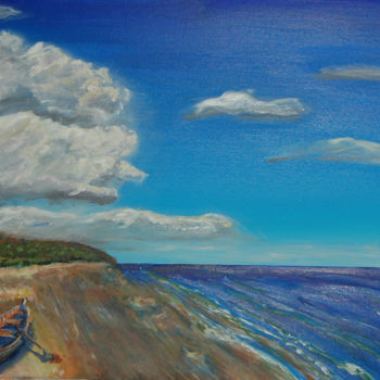 Painting titled "doiron-boats.jpg" by Mark Smith, Original Artwork, Acrylic