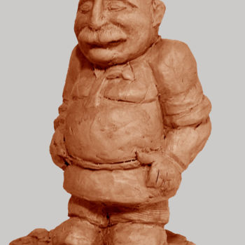 Escultura titulada "agriculteur géorgien" por Sergei Lupekhin, Obra de arte original, Piedra