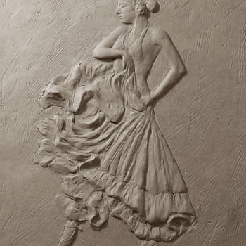Sculpture intitulée "Flamenco 3.jpg" par Sergei Lupekhin, Œuvre d'art originale, Pierre