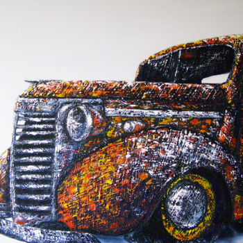 Malerei mit dem Titel "Vieux Pick Up" von Smyriam, Original-Kunstwerk, Acryl Auf Keilrahmen aus Holz montiert