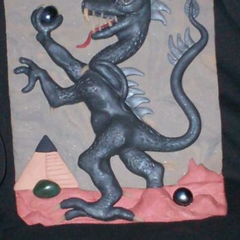 Peinture intitulée "Earth Dragon" par Snakedaddy, Œuvre d'art originale