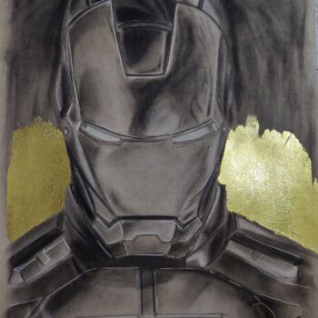 Disegno intitolato "Iron Man" da Sneha Lobo, Opera d'arte originale, Carbone