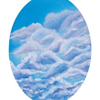 Peinture intitulée "The clouds" par Svetlana Snezhko, Œuvre d'art originale, Huile